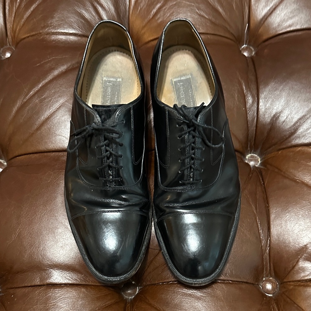Johnston & Murphy Black Leather Oxfords Size 10